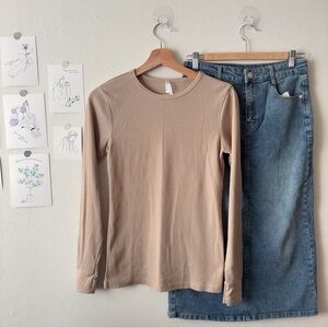 Tan Long Sleeve Top